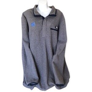 University North Carolina UNC Tar Heels Columbia Gray Fleece Jacket Men 2XL PFG